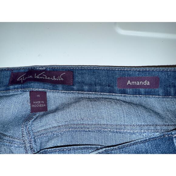 Gloria Vanderbilt Amanda Jeans Size 14 Light Wash - Picture 4 of 5